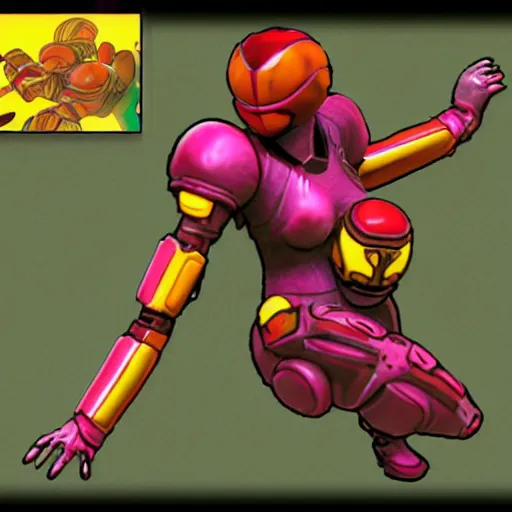 Image similar to samus aran crawling