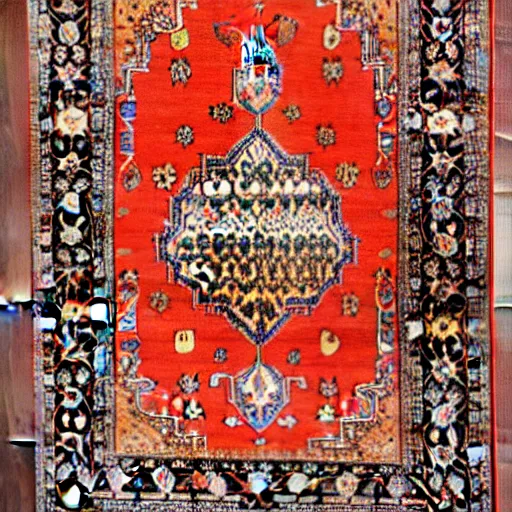 Image similar to persian rug with mango fruits ornament