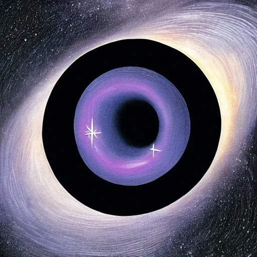 Image similar to ufo enters a blackhole