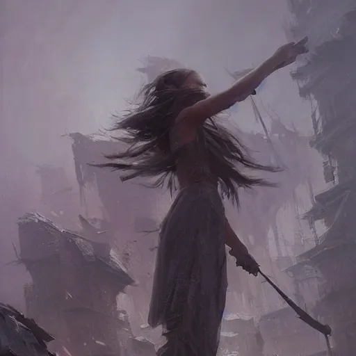 Image similar to a highly detailed epic cinematic concept art CG render digital painting artwork: Alicia Vikander. By Greg Rutkowski, Ilya Kuvshinov, WLOP, Stanley Artgerm Lau, Ruan Jia and Fenghua Zhong, trending on ArtStation, subtle muted cinematic colors, made in Maya, Blender and Photoshop, octane render, excellent composition, cinematic atmosphere, dynamic dramatic cinematic lighting, precise correct anatomy, aesthetic, very inspirational, arthouse