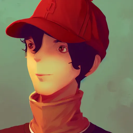 Prompt: J.D. Salinger as Holden Caulfield wearing that red hat, ambient lighting, 4k, anime key visual, lois van baarle, ilya kuvshinov, rossdraws, artstation