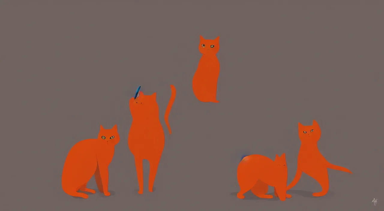 Prompt: a cat standing next to a bottle of medicine. orange cat. animal. digital art. artstation. illustration. separate.