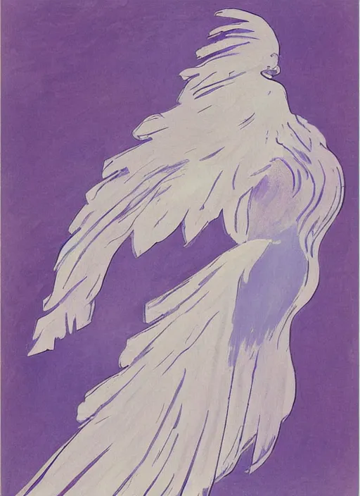 Image similar to white phoenix bird salt crystal mountains simple background simplified graphic design Henri de Toulouse-Lautrec style