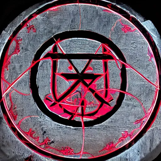 Image similar to the sigil glows red in the dark