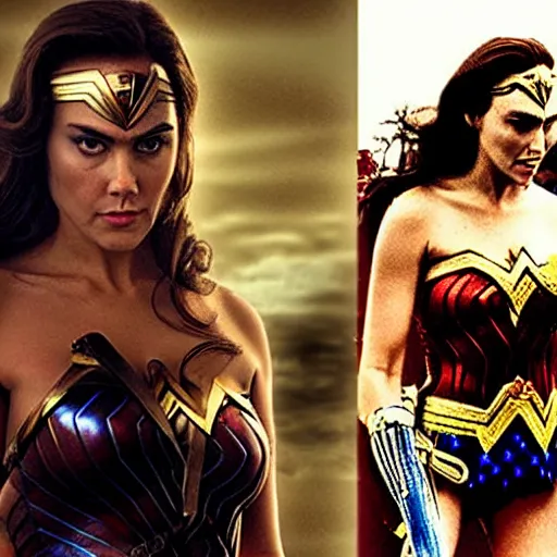 Prompt: nicholas cage as wonder woman