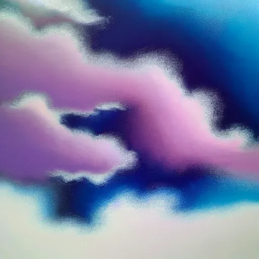 Prompt: beautiful matte airbrush of an abstract composition with defined sharp and glossy metallic elements mixed with fluffy fuzzy clouds, inspired by 8 0's airbrush illustrations, art by pater sato