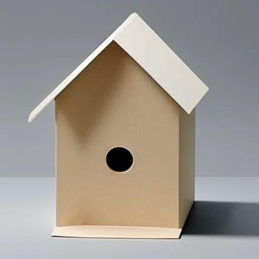 Image similar to jonathan ive dieter rams bird house packaging