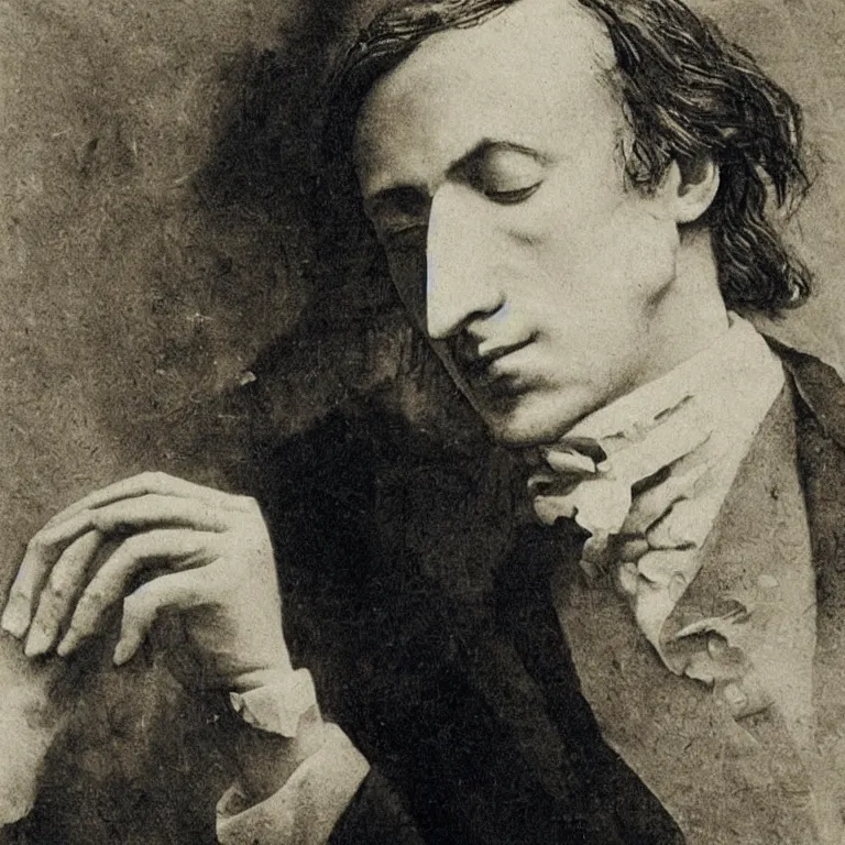 Prompt: The visual appearance of the music of Chopin.