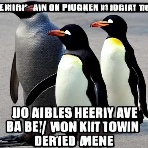 Image similar to penguin meme