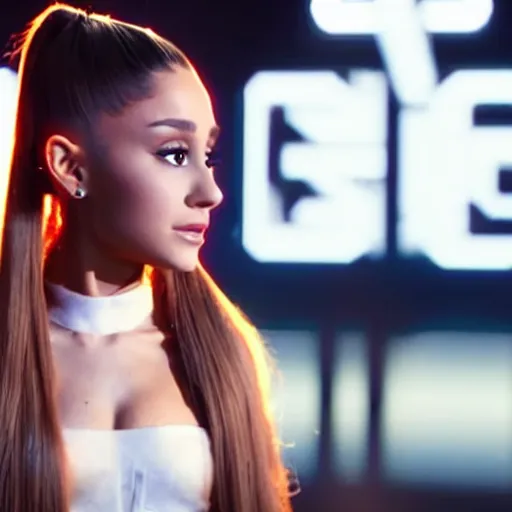 Image similar to a still of Ariana Grande in a stars wars film