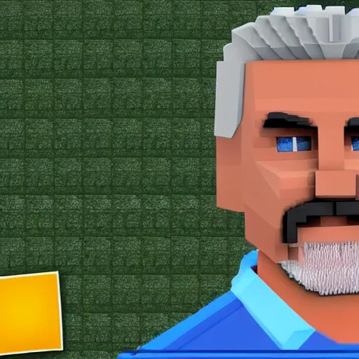 Prompt: paul hollywood in minecraft