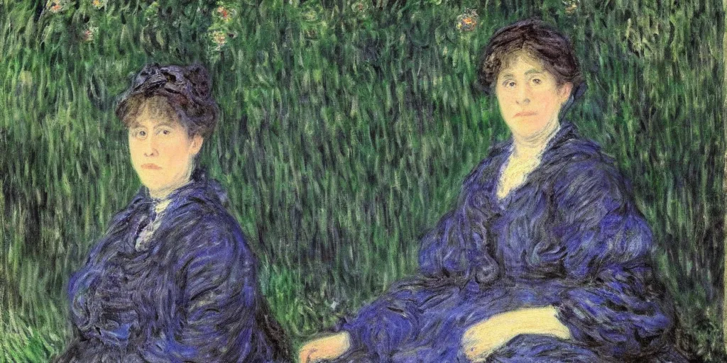 Image similar to A portrait of Margaret by Monet, in the Monet style.