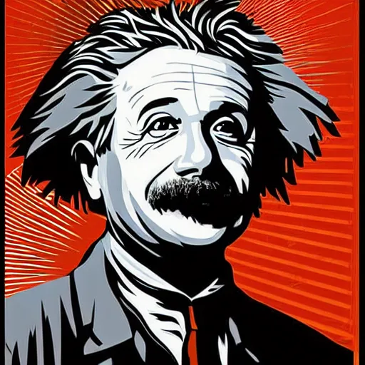 Image similar to einstein poster by shepard fairey