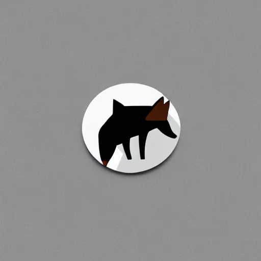 Image similar to an abstract, simplified icon depicting a fox, white background, elegant, award-winning, clever, render, blender, 3d