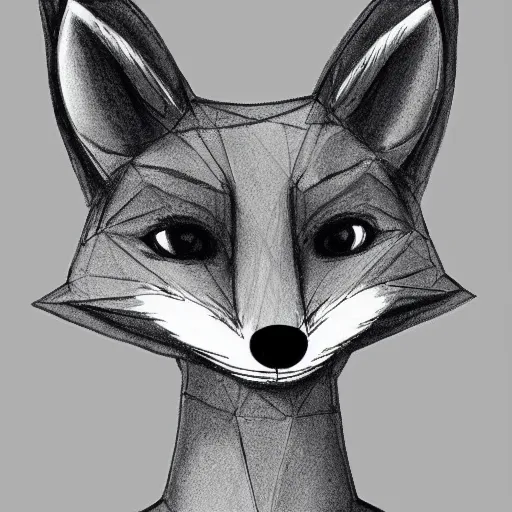 Image similar to a humanoid fox with a face inspired by jenna coleman, realistic illustration