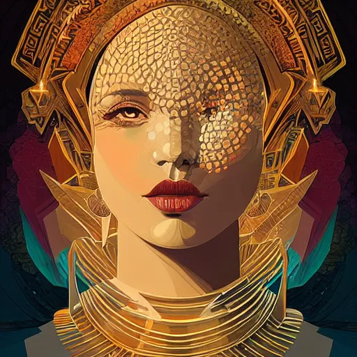 Image similar to a portrait of a goddess by Petros Afshar
