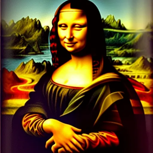 Prompt: Kim Kardashian as the Mona Lisa