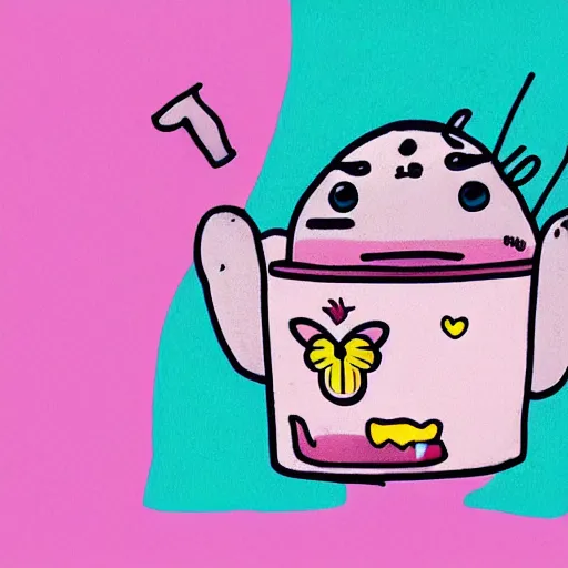 Image similar to cute moth wearing a hoodie and drinking boba tea, pastel colors, lighthearted, adorable, digital art