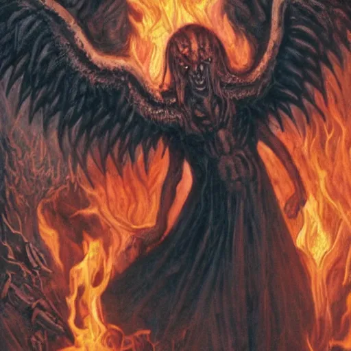 Prompt: Lucifer in hell,