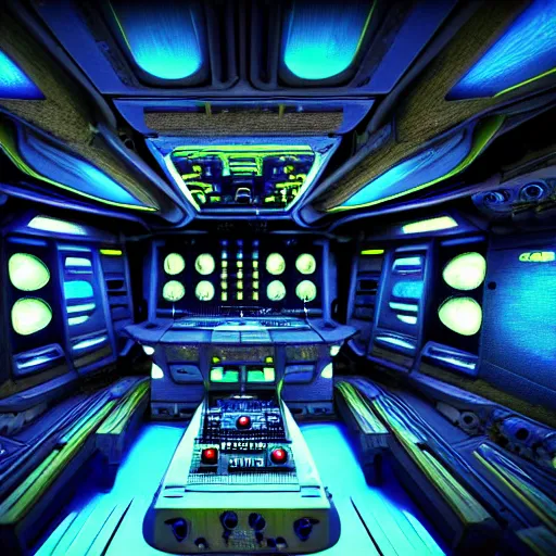 Image similar to sound system futuristic design, close to the camera, ultra realistic, spaceship design, fractal texture, mandelbulb