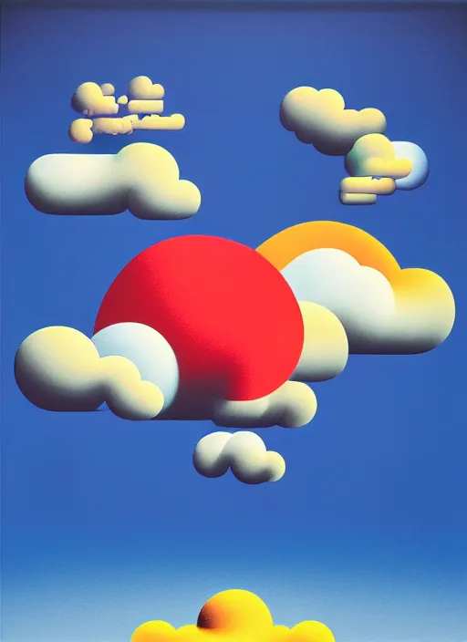 Image similar to clouds sculpture by shusei nagaoka, kaws, david rudnick, airbrush on canvas, pastell colours, cell shaded, 8 k