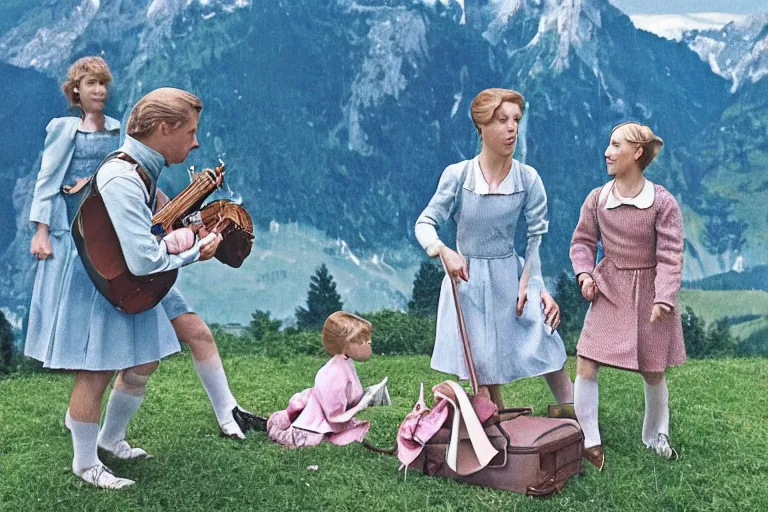 Image similar to still image from the sound of music by lucile hadzihalilovic, ultra detailed, finely detailed