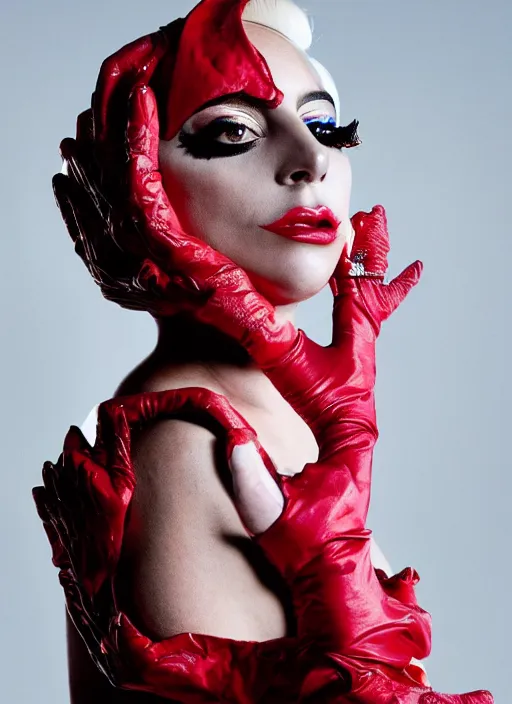 Image similar to lady gaga by nick knight, born this way, born this way album, red weapon 8 k s 3 5, cooke anamorphic / i lenses, highly detailed, cinematic lighting