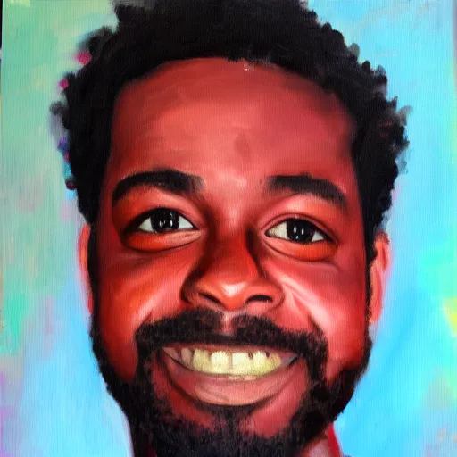 Image similar to oil painting of TriHard