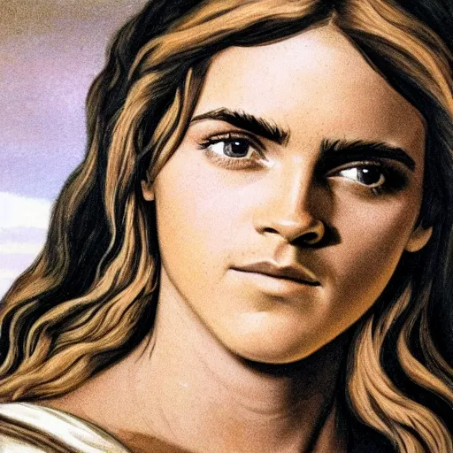 Prompt: jesus christ as imagined by emma watson