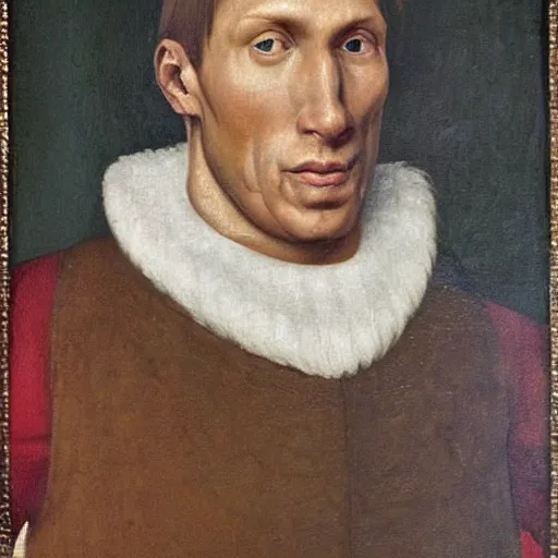 Image similar to A 15th century medieval renaissance oil painting of Jerma985, portrait of Jerma985, grainy, realistic, very realistic, hyperrealistic, highly detailed, very detailed, extremely detailed, very neat, very epic, very cool, detailed, trending on artstation