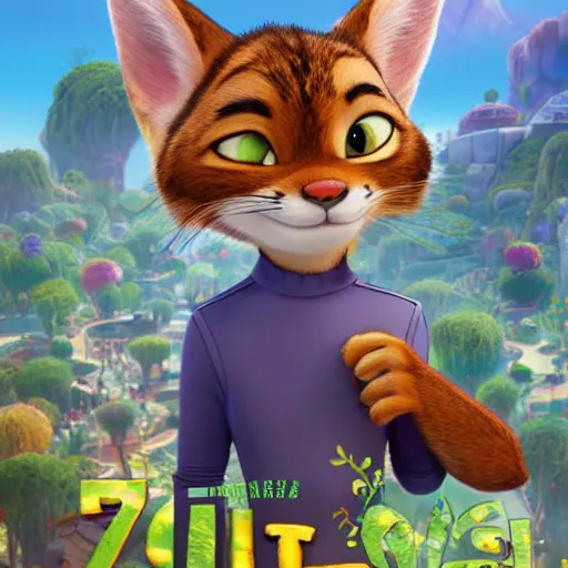 Image similar to princes jasmin, anthropomorphic cat, in the style of zootopia, highly detailed, far shot