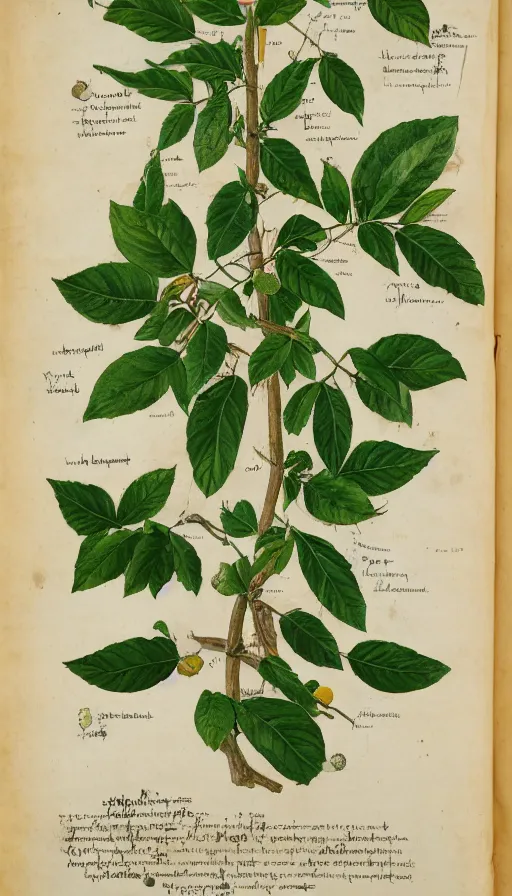 Image similar to encyclopedia drawing of lemon, whole plant, manuscript