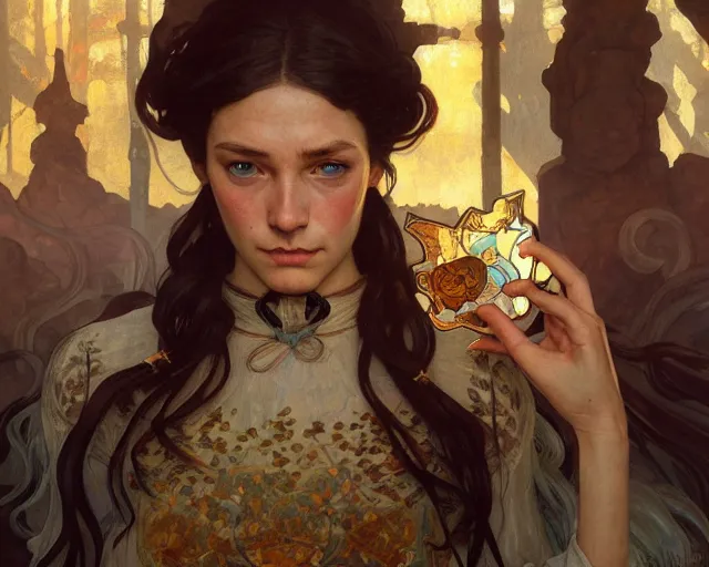 Image similar to photography of ferdinand hodler, deep focus, d & d, fantasy, intricate, elegant, highly detailed, digital painting, artstation, concept art, matte, sharp focus, illustration, hearthstone, art by artgerm and greg rutkowski and alphonse mucha