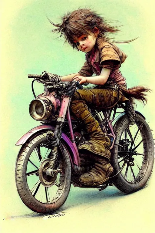 Image similar to (((((2000s colorful motorbike . muted colors.))))) by Jean-Baptiste Monge !!!!!!!!!!!!!!!!!!!!!!!!!!!