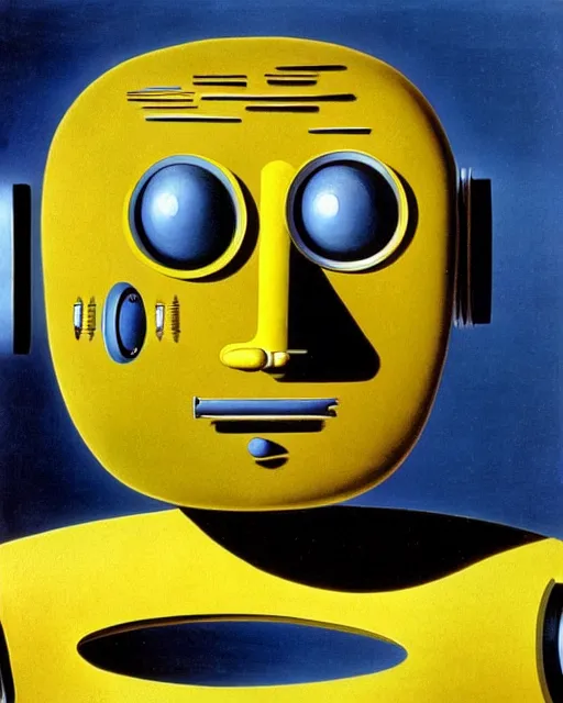 Image similar to portrait of a happy robot, by Salvador Dali