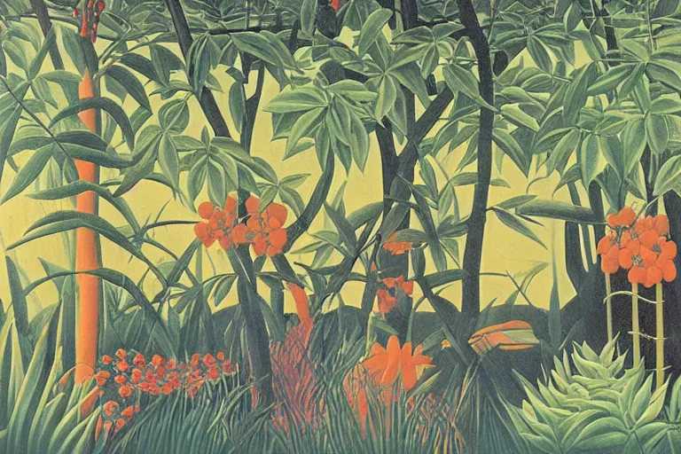 Image similar to Formosa, artwork by Henri Rousseau and Gary Panter