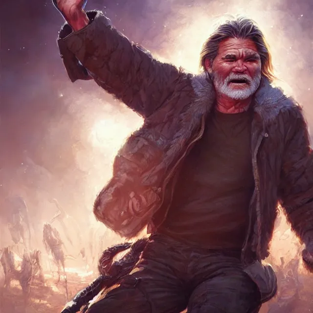 Image similar to the thing kurt russell, by stanley artgerm lau, wlop, rossdraws, frank frazetta, andrei riabovitchev, marc simonetti