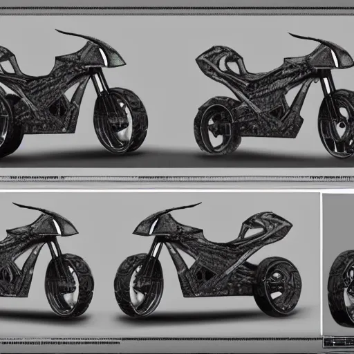 Prompt: concept art blueprint halo motorcycle