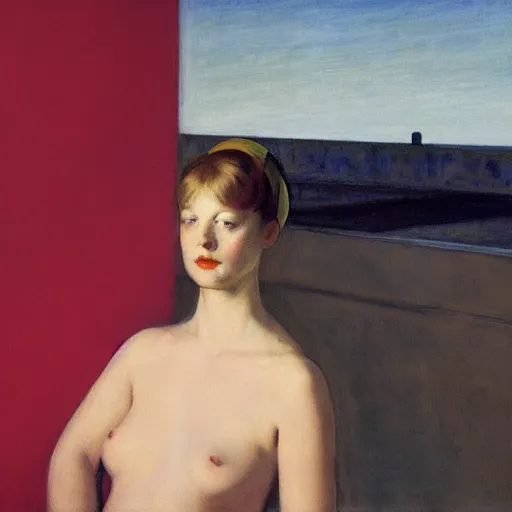 Image similar to close up of a girl and a giant black spider, film still by edward hopper, by Pontormo, by klimt, art noveau, highly detailed, strong lights, liminal, eerie, Bright pastel colors,