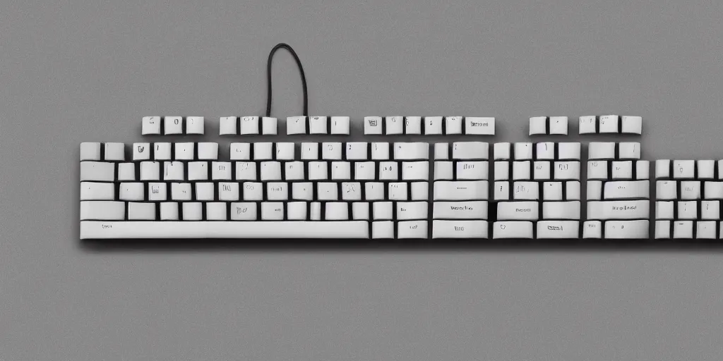 Image similar to a mechanical keyboard inspired by brutalist architecture, made of concrete, detailed product photo, amazon website