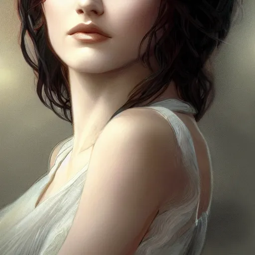 Prompt: beautiful young winona ryder, closeup, d & d, fantasy, intricate, elegant, highly detailed, digital painting, artstation, concept art, matte, sharp focus, illustration, art by artgerm and greg rutkowski and alphonse mucha