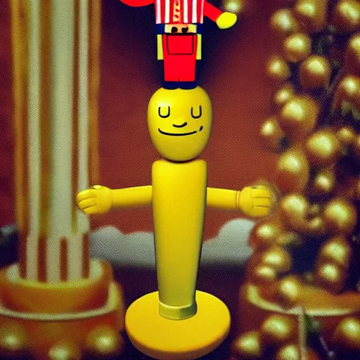 Image similar to a human mr peanut being crushed to death by a huge nutcracker. he is in excruciating pain. high definition. extremely gory. graphic horror. ultra realistic. grainy vhs quality.