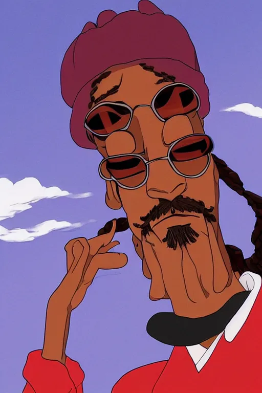 Image similar to Snoop Dogg by Studio Ghibli