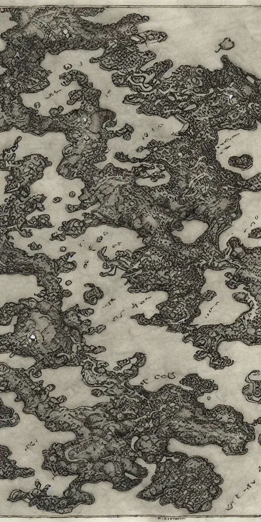 Prompt: fantasy map peninsula, ultra-detailed, by arthur rackham!, HD, D&D, 4k, 8k, high detail!, intricate