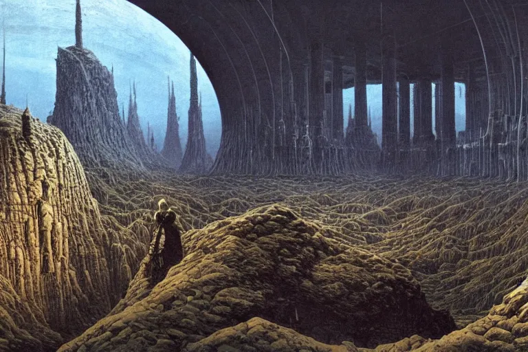 Prompt: intricate, 3 d, vast underground nuclear reactor, style by caspar david friedrich and wayne barlowe and ted nasmith.