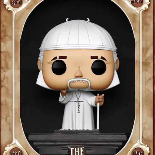 Image similar to The Pope as a funko pop, artstation