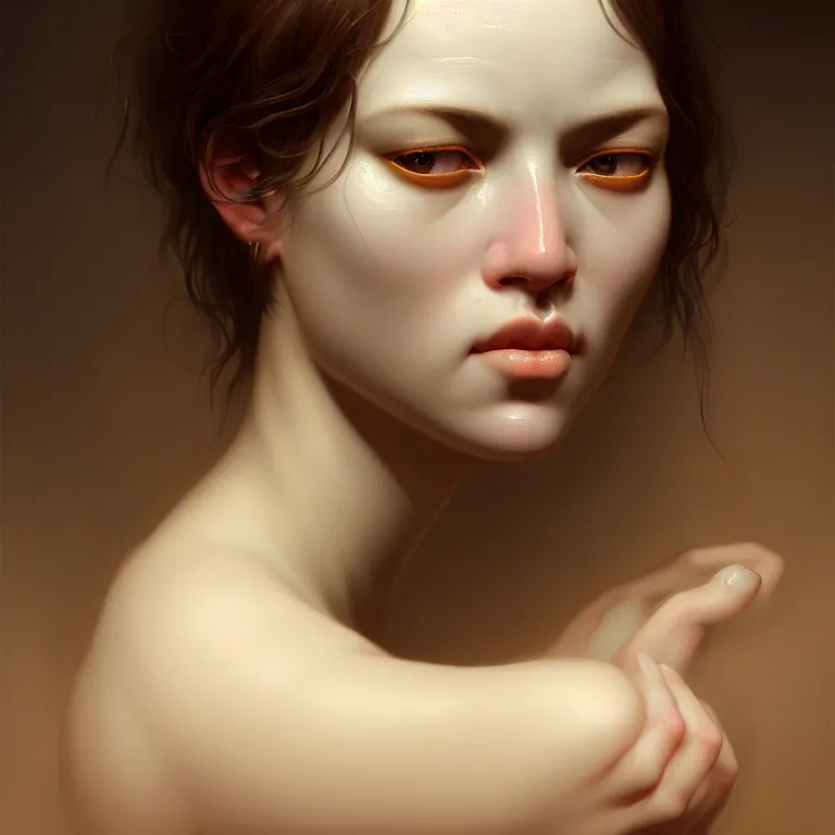 Prompt: epic professional symmetrical digital art of sweet realistic closed eyes, translucent skin, accent lighting, painted, intricate, detailed, cheery, fun, effervescent, by roberto ferri, epic, stunning, gorgeous, much wow, much detail, cinematic, masterpiece, unreal engine render