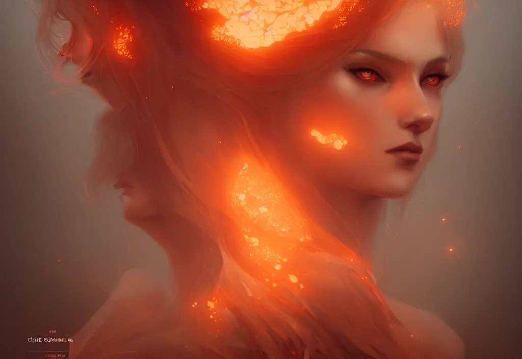 Prompt: fires of paris by charlie bowater and anna dittmann and artgerm and clemens ascher, intricate, elegant, orange and beige mist, highly detailed, dramatic lighting, sharp focus, octane render, trending on artstation, artstationhd, artstationhq, unreal engine, 4 k, 8 k