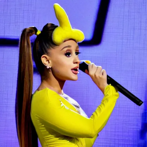 Image similar to ariana grande in a banana suit