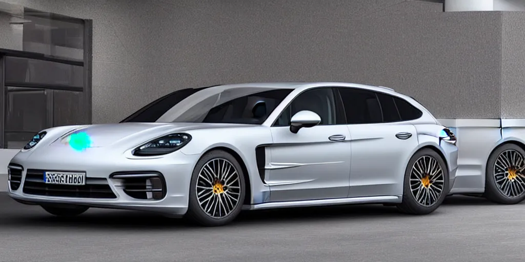 Image similar to “2021 Porsche Panamera Minivan, ultra realistic, 4K, high detail”